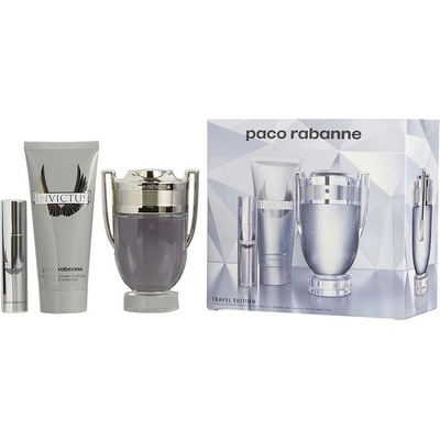 Paco Rabanne Invictus Подаръчен комплект, Тоалетна вода 100ml + Тоалетна вода 10ml + Душ гел 100ml , мъже