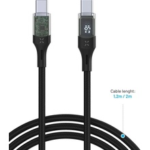 Fixed FIXDD-CC12-BK s konektory USB-C/USB-C a podporou PD, 1.2m, černý