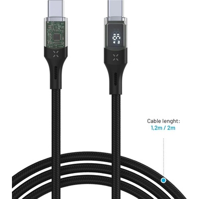 Fixed FIXDD-CC12-BK s konektory USB-C/USB-C a podporou PD, 1.2m, černý