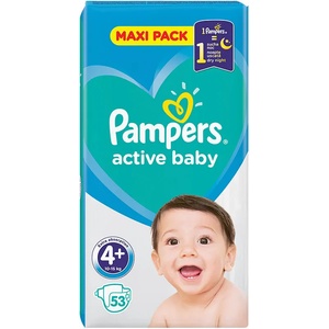 Pampers Active Baby 4+ VPP 53 броя