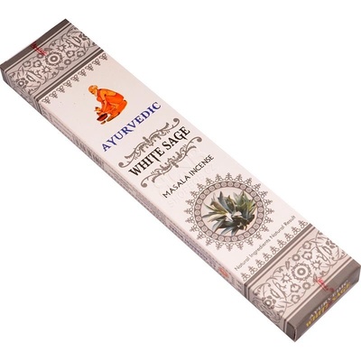 Ayurvedic White Sage indické vonné tyčinky 15 ks – Zbozi.Blesk.cz