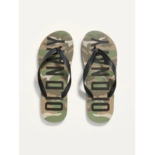 OLD NAVY Logo Grapgic Flip Flop Sandals Olive Camouflage Army