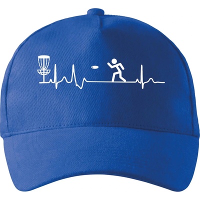 EKG disc golf so zahnutým šiltom a látkovou sponou Kráľovská modrá