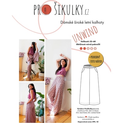 Dámské široké letní kalhoty UNWIND | 32-60 - Anglicky – Hledejceny.cz