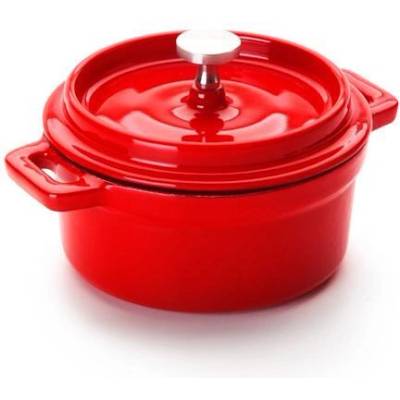 ibili Емайлирана чугунена мини тенджера IBILI червена - Ø13 x h11 см (IBILI 725913R)