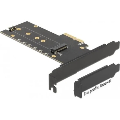 Карта за разширение на слотове Delock, PCI Express x4 към 1 x internal NVMe M. 2 Key M, RGB LED, Low Profile (89013)