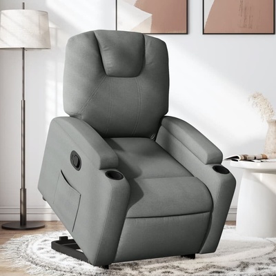 vidaXL 11461.3204369 Zvedací polohovací tmavě šedé textil