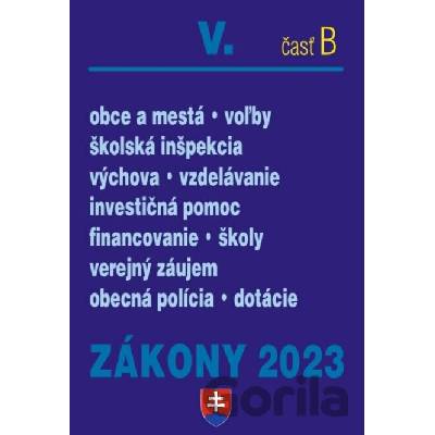Zákony 2023 V/B - Školstvo a samospráva - Poradca s.r.o.