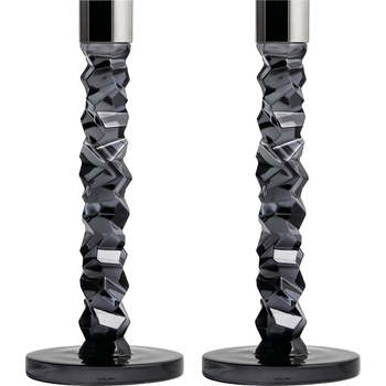 Orrefors Свещници за класически свещи Carat 24, 2 см антрацит 2 бр (6590170)