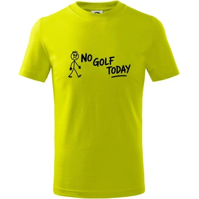 No Golf Today tričko detské limetková