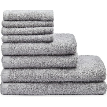 Catherine Lansfield Сиви бързосъхнещи /от тери памучни хавлии и кърпи за баня в комплект 8 бр. Quick Dry - Catherine Lansfield (TW/56250/W/BALE8/GY)