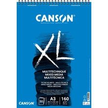 Canson XL Mixed Media Skicák v krúžkovej väzbe A4 160g 50 listov
