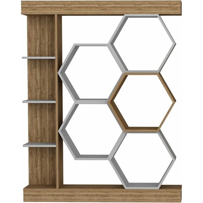 Knihovna Sueno White and Walnut
