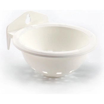 Duvo Plus - Пластмасова бяла поставка за гнездо с кука, 11, 5 х 5, 5 см