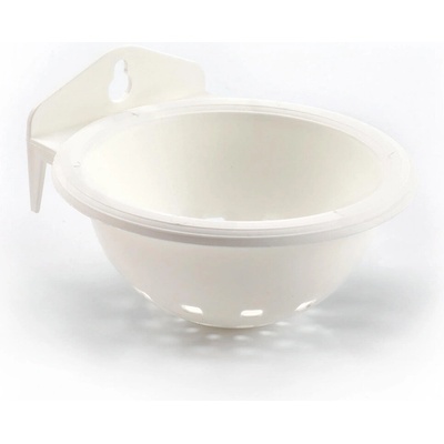 Duvo Plus - Пластмасова бяла поставка за гнездо с кука, 11, 5 х 5, 5 см