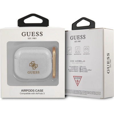 Guess 4G TPU Glitter puzdro pre Airpods 3 GUA3UCG4GT