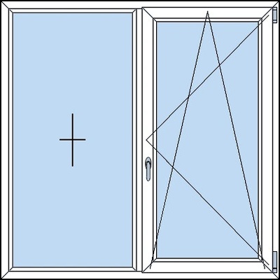OknaDvereNaMiru.cz Dvoukřídlé plastové okno 80 x 50 cm – Zboží Mobilmania
