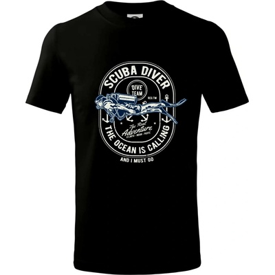 Scuba Diver tričko detské čierna