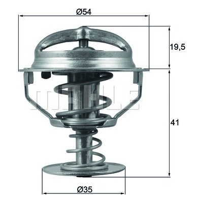 Termostat, chladivo MAHLE TX 164 82D