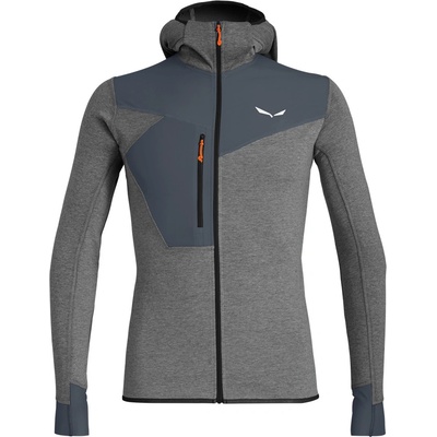 Salewa Puez 2 Dry M L/S Hood Fz Tee šedá