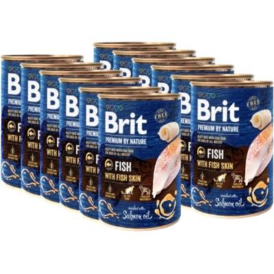 Brit Premium by Nature Риба с рибена кожа 12x400г