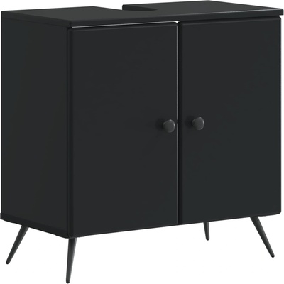 vidaXL Шкаф за мивка в баня BREDA Черно 59, 5 x 31, 5 x 59 см (897446)
