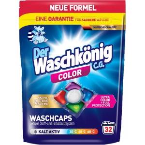 Waschkonig WaschKönig Капсули за пране Color 32бр. 608гр