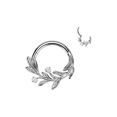 Šperky4U Piercing segment kruh větvička TITAN, 1,2 x 8 mm TIT1635-1208