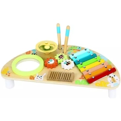 Tooky Toy Tooky Toy: Музикална маса за игра и занимания от дърво (TKC354)