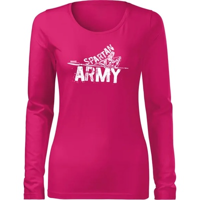 DRAGOWA Slim дамска тениска с дълъг ръкав, Набис, розова, 160г/м2 (8360)