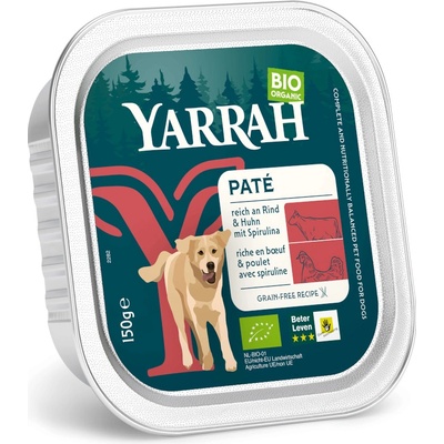 Yarrah Bio Paté bio kuřecí a bio mořské řasy 12 x 150 g