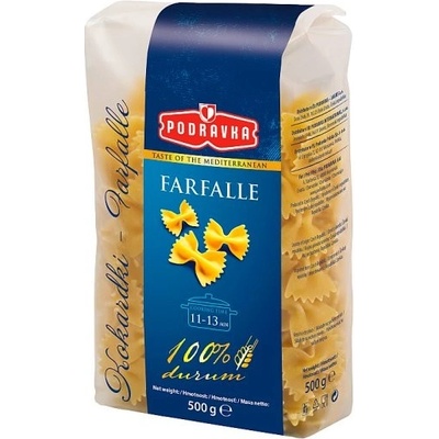 Podravka Farfalle semolínové cestoviny sušené 500 g