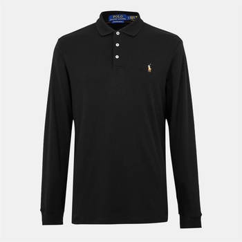 Ralph Lauren Блуза с яка Polo Ralph Lauren Pima Polo Shirt - Polo Black