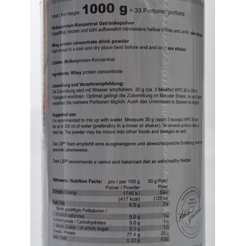 LSP Nutrition Zero WPC 80 1000 g