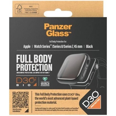 PanzerGlass Full Protection D3O černý, Apple Watch Series 7/8/9 45mm 3690 – Zboží Mobilmania