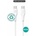 eStuff INFINITE (GRS) USB-C to USB-C Cable 1m White. PVC Free Recycled Plastic