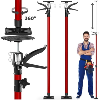 tectake 402399 2 teleskopické stavební podpěry stropní 115-290cm - červená