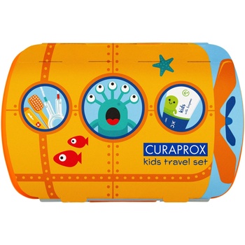 CURAPROX Детски комплект за път със сгъваема четка, оранжев