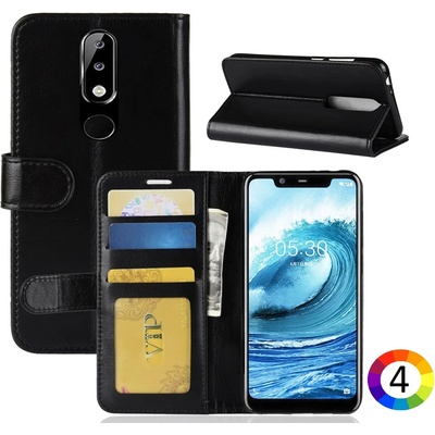 Nokia 5.1 Plus Magnetic Wallet Кожен Калъф и Протектор