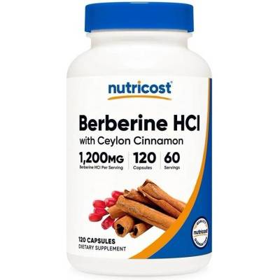 Nutricost Berberine HCI with Ceylon Cinnamon, 120 капсули, Nutricost (57128 (603101) NC)