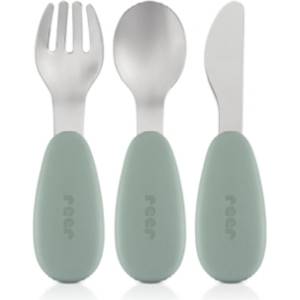 reer 25133 - детски прибори силикон и стомана, 3 части