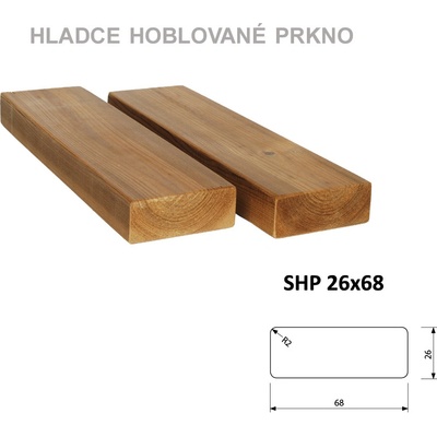 Hladké prkno, SHP 26x68 mm Objednat délku: 3000mm