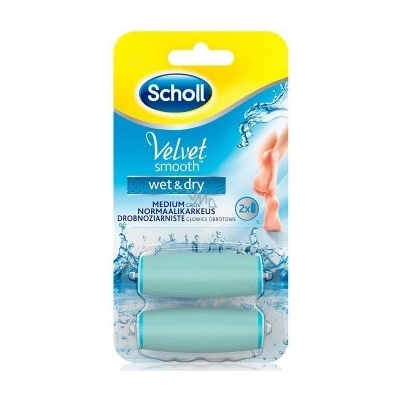 Scholl Velvet Smooth náhradní hlavice jemně drsná s mořskými minerály 2 ks – Zboží Mobilmania