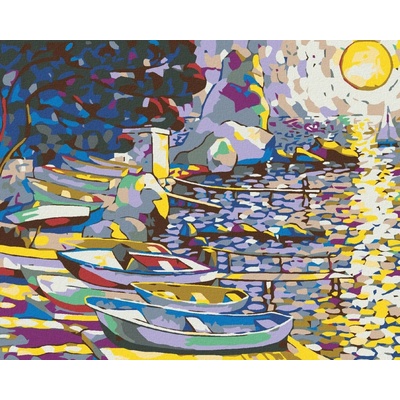 Diamondi Diamantové maľovanie - PRAMICA NA VODE Rámovanie: vypnuté plátno na rám, Rozmer: 40x50 cm