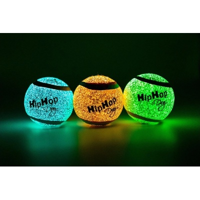 HipHop Neonový ve tmě svítící tenisový míč 6,5 cm 3ks