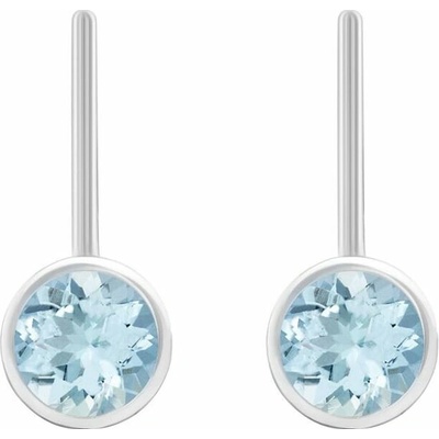 Eppi Zlaté visiace náušnice s akvamarínmi Christabel E37572