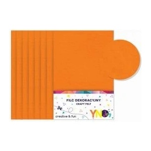 Interdruk Felt for decoration orange 8 pieces INTERPRINT