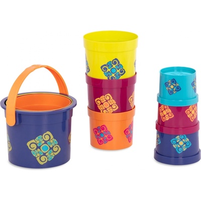 Battat Игрален комплект Battat - Цветни кофички за подреждане, 10 броя (BTBX1098Z)