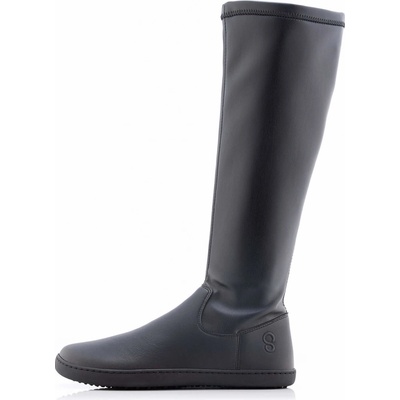 Shapen Stretchy Leather barefoot čižmy black