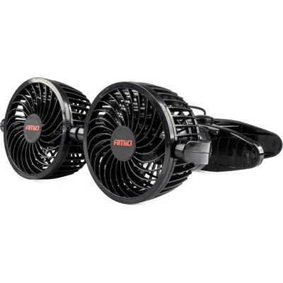 AMiO Ventilátor do auta s klipom 2x4” 12V